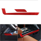 Carbon Fiber Red Gear Shift Side Cover for Toyota Tundra (2014-2021)