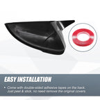 1 Pair Rearview Mirror Cover Overlay Gloss Black for Volkswagen Passat (2019–2023)