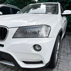 Tape-On Carbon Style Headlight Eye Lids Covers for BMW X3 (2011-2013)