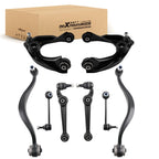 8x Front Lower Upper Control Arms Suspension Kit for Fusion MKZ Milan (2007–2009)