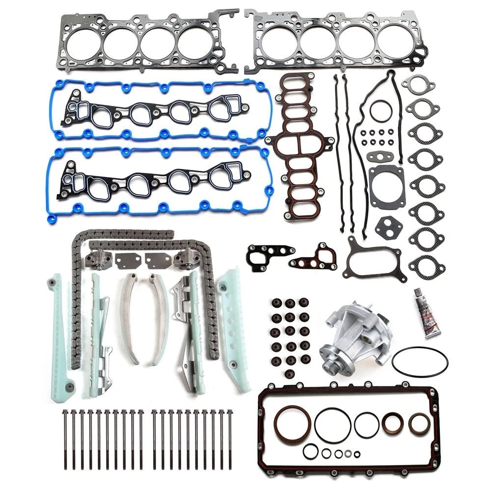 Full Gasket Set Timing Chain Kit Water Pump for Ford Expedition (1997–1999)