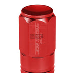 20 PCS Closed End M12x1.25 50mm Tall Red Aluminum Lug Nuts + Adapter