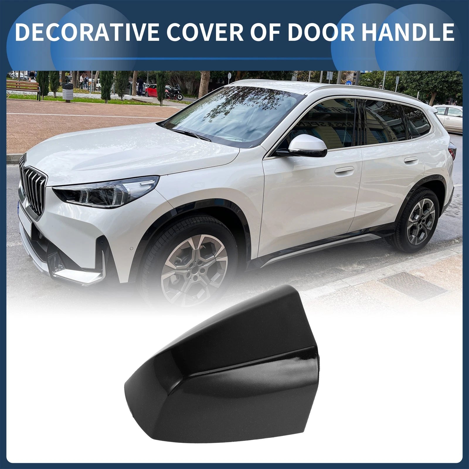 Door Handle Cover Front Left No. 51217396541 for BMW X1 X2 X5 (2015–2018) Black
