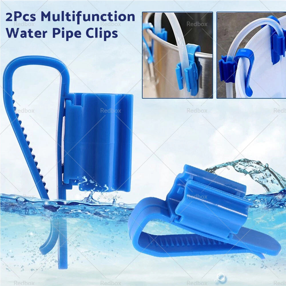 2X Hose Clamp Holder for Aquarium Fish Tank Filtration Pipe
