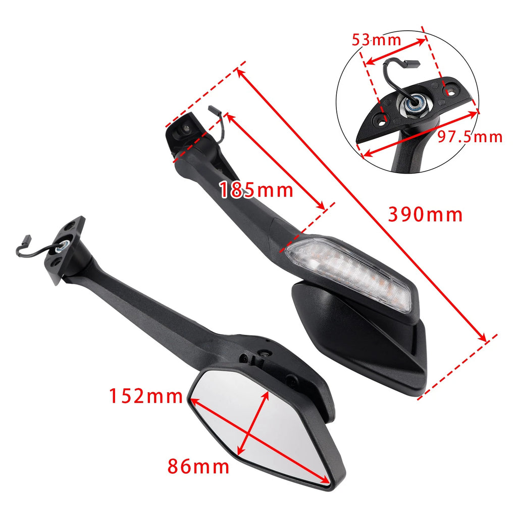 Rearview Mirrors with Turn Signal for CFMoto 450SR 450SRS (2022–2025)