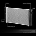 Aluminum Core Radiator for GMC S15/Chevy S10 Pickup 1982–1993 2.8L MT 0744