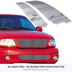 Polished Billet Grille Insert Combo for Ford F-150 Lightning (1999-2003)