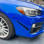Tape-On Gloss Black Front Vent Trim Canards for Subaru WRX STI (2015–2021)