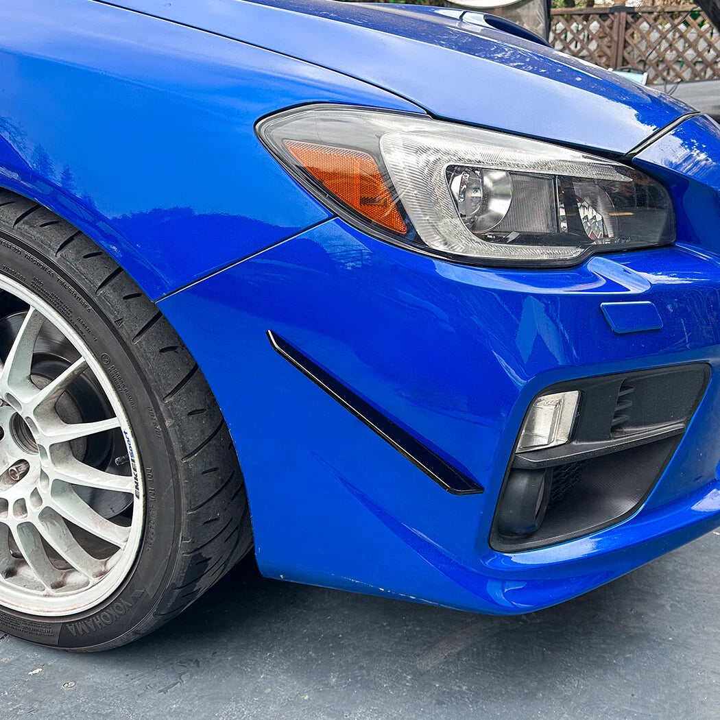 Tape-On Gloss Black Front Vent Trim Canards for Subaru WRX STI (2015–2021)