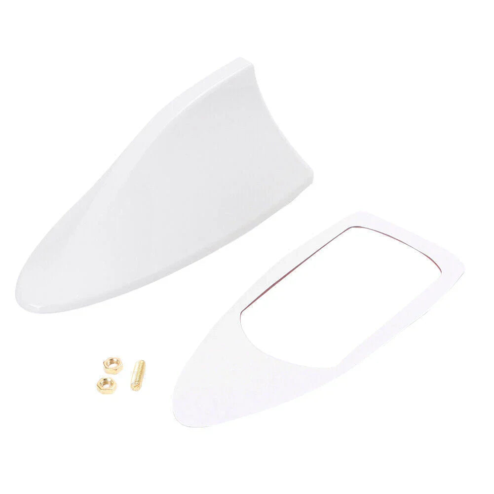 Universal White Shark Fin Roof Antenna for Car Radio Receiver FM/AM