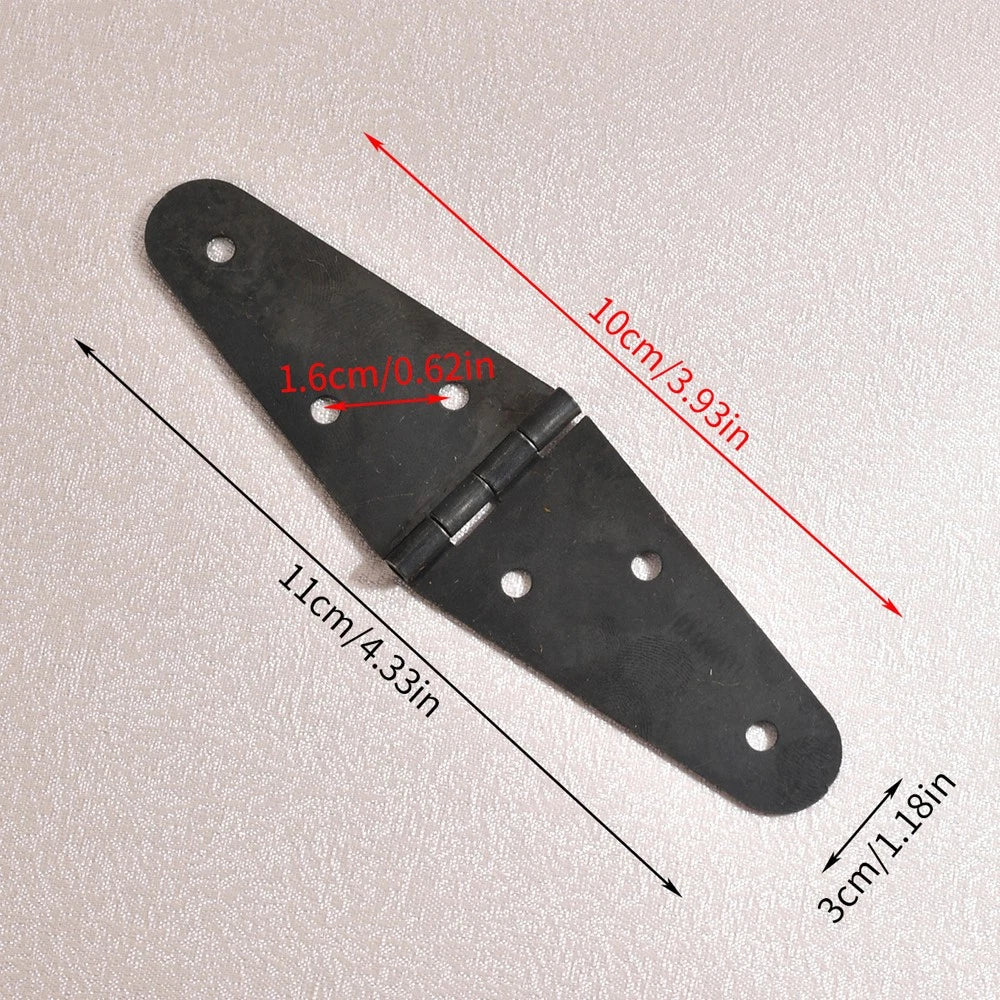 Set of 4 Black Oval Hinges for Toolbox Cabinet Door