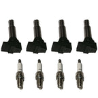 Set of 4 Ignition Coils & Spark Plugs for Volkswagen Polo (2014–2021)