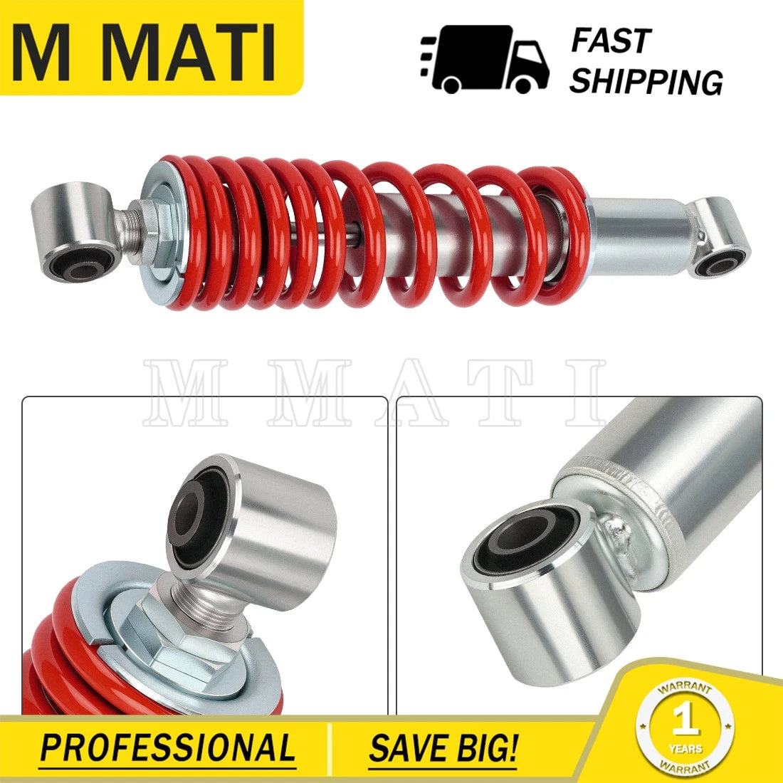 2X Red Rear Shock Absorber for Yamaha Blaster YFS200 (1988–2006) J-22210-20-36