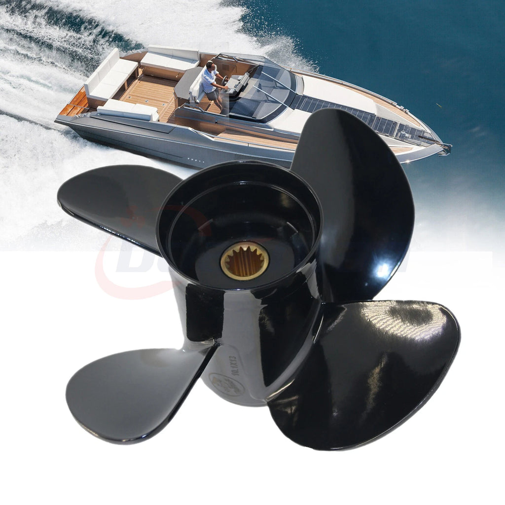 10.2"x12" Aluminum Pitch Propeller for Suzuki 25-30hp (10 Tooth, 4 Blade)