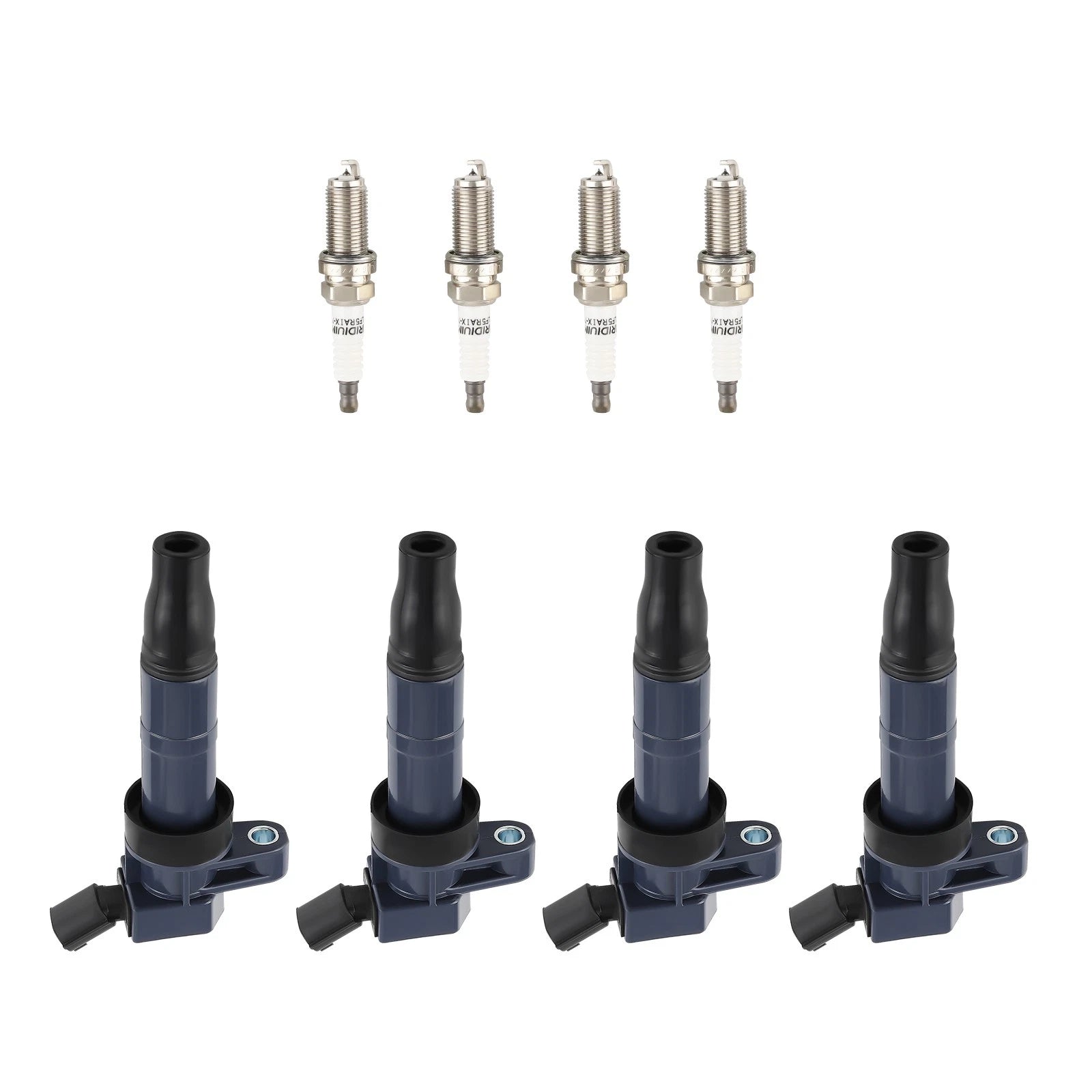 Set of 4 Ignition Coils & Spark Plugs for Hyundai Santa Fe Sonata 2.4L (2009–2012) UF611