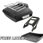 Matte Chopped Trunk Backrest Mount Rack for Harley Electra Glide (2009–2013)
