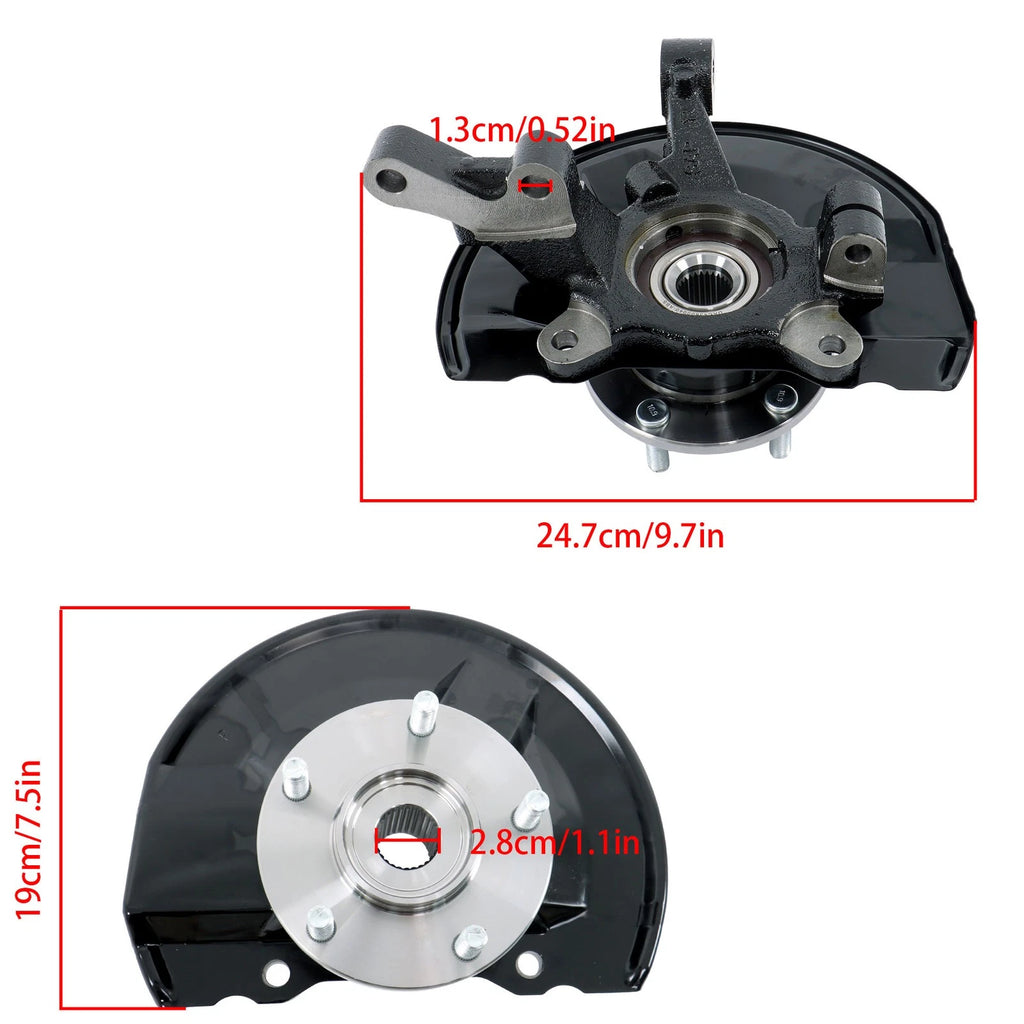 Front Right Steering Knuckle & Hub Bearing for Mitsubishi Outlander (2007–2018)