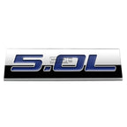 Polished Chrome 5.0L Emblem Badge for