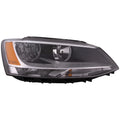 Halogen Headlight with Bulb for Volkswagen Jetta Sedan (2011–2016) Right