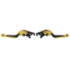 CNC Gold Extendable Brake Clutch Levers for Kawasaki Z900RS, ZX636, ZX6R (18-22)