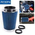 High Flow Air Intake Filter for Universal Clamp On (9" Tall, 3"-4" Inlet)
