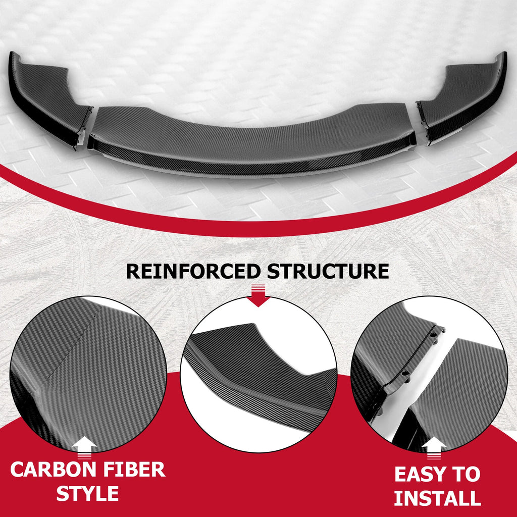 Carbon Fiber Front Bumper Lip Splitter for Tesla Model X (2016–2020)
