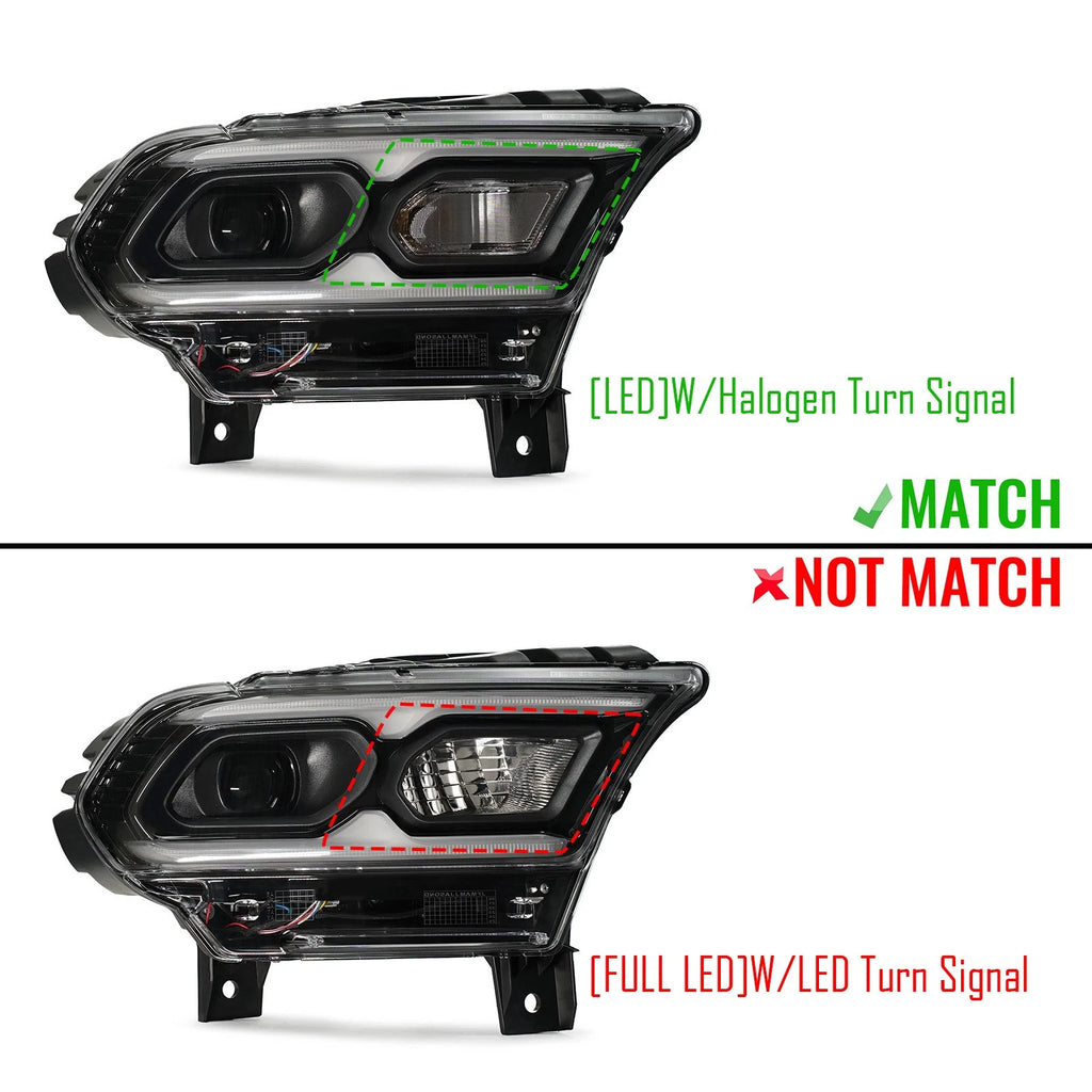 LED Headlight for Dodge Durango (2021–2024) Black Passenger RH