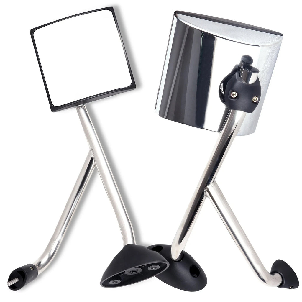 Set of 2 Chrome Hood Manual Mirrors for International (2002–Present)