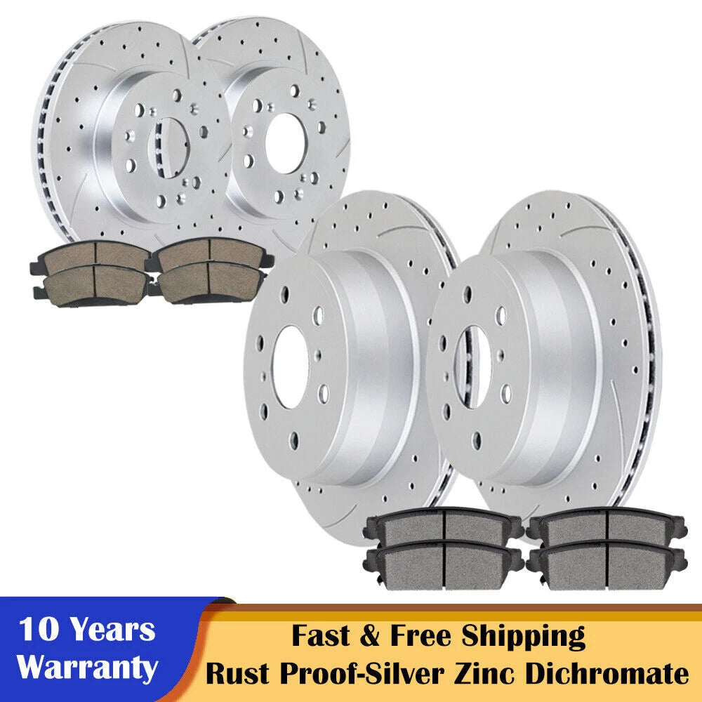 Brake Rotors and Ceramic Pads Kit for Chevy Avalanche GMC Tahoe Yukon (2001–2013)