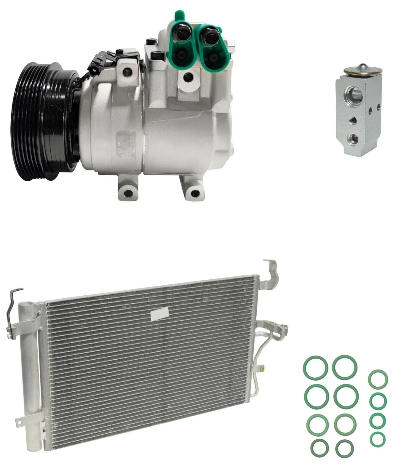 AC Compressor Kit With Condenser for Hyundai Tiburon 2.7L (2005-2008)