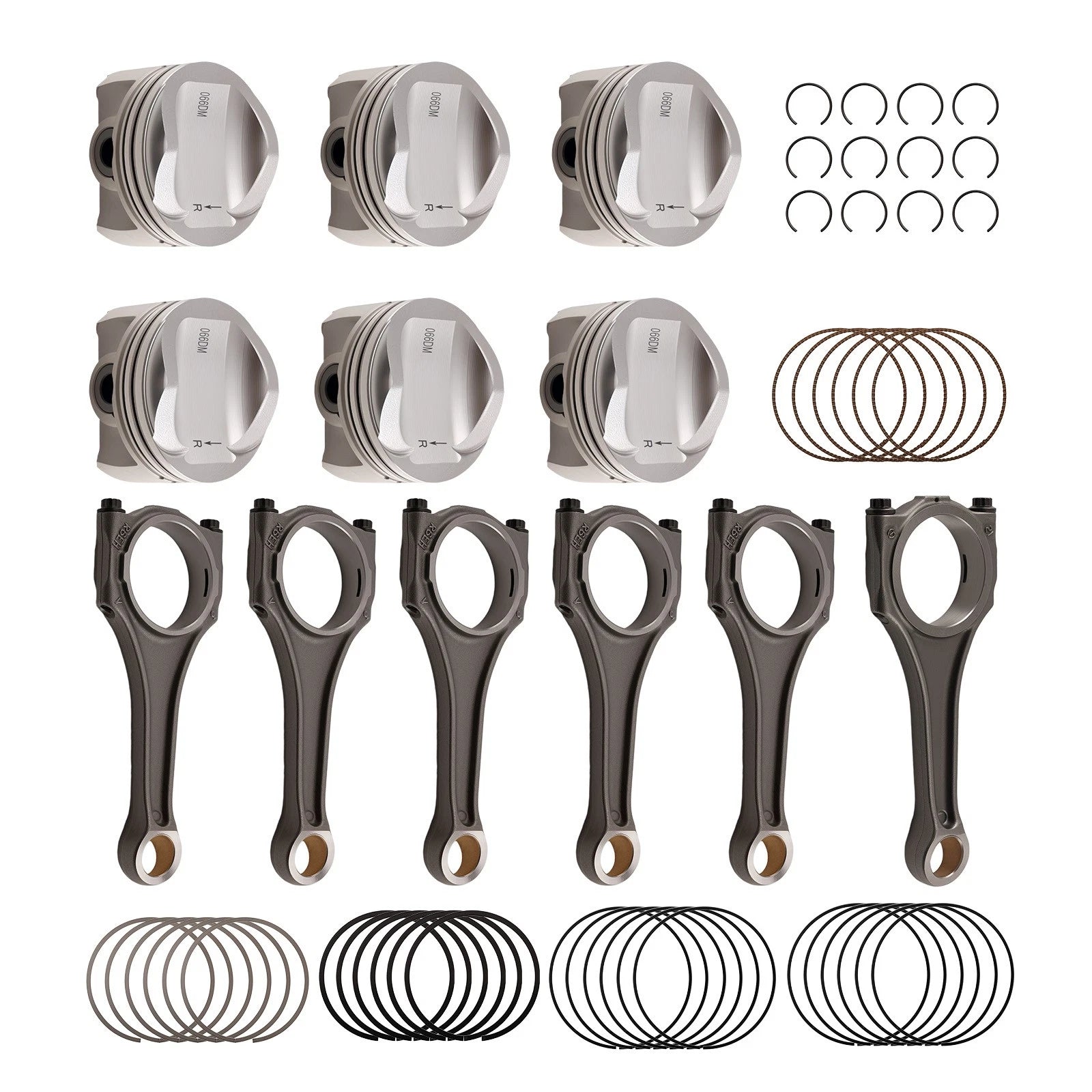 Complete Piston and Connecting Rod Set for Audi A6 A7 A8 Q5 Q7 S4 S5 SQ5 (2012-2020)