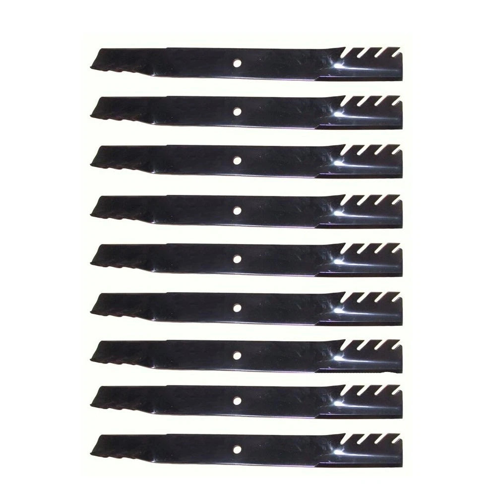 Set of 9 Toothed Mulching Blades for 72" Cut Mower Decks