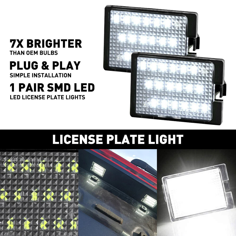 Set of 2 Super Bright White LED License Plate Light for Dodge Durango (2014–2021)