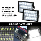 Set of 2 Super Bright White LED License Plate Light for Dodge Durango (2014–2021)
