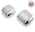 Polished Finned Aluminum Drum Brake Scoops Pair for Ford (1939–1948)