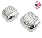 Polished Finned Aluminum Drum Brake Scoops Pair for Ford (1939–1948)