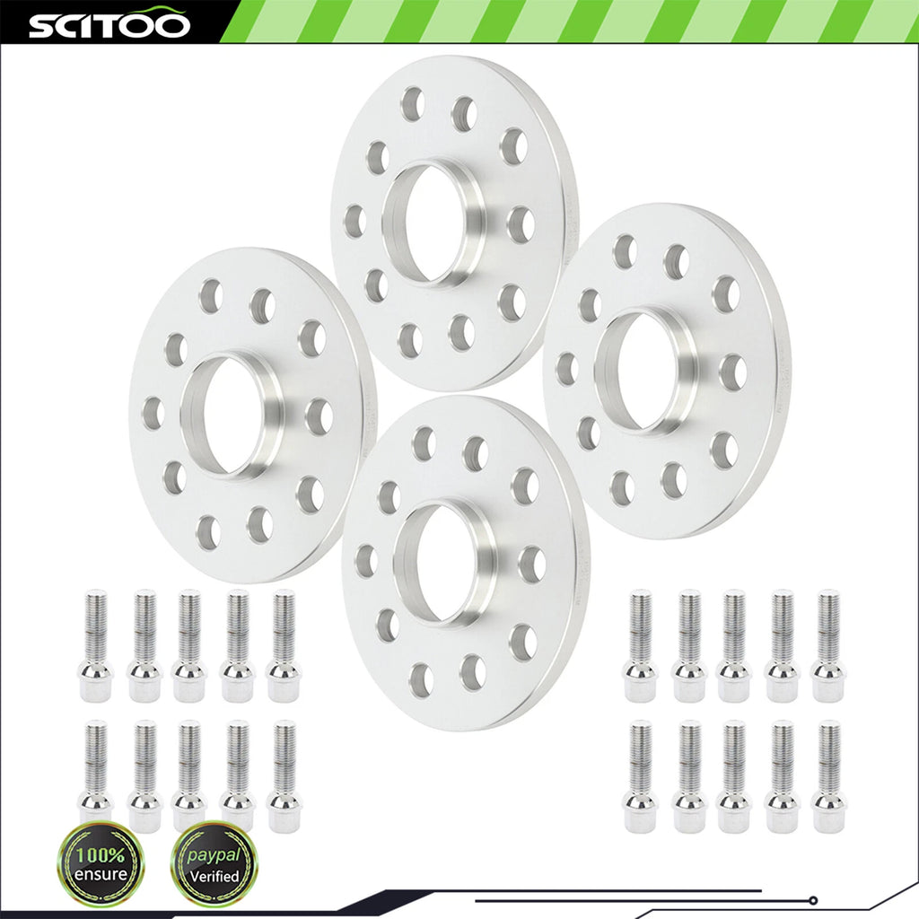 Set of 4 Wheel Spacers 5x100 & 5x112 10mm 14x1.5 for Audi A3 A4 VW Golf Jetta