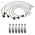 Denso Wire Set & 6 Double Platinum Spark Plugs for Ford 4.2L V6 (0.050)