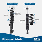 BFO Coilovers Set of 4 for Dodge Charger SRT8 RWD (2006–2010)
