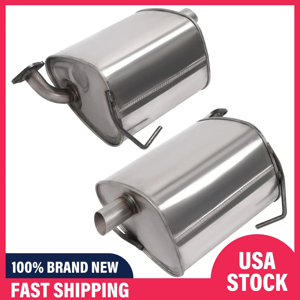 2X Rear Exhaust Mufflers for Subaru Forester (2009–2013) & Impreza (2008–2011) 2.5L