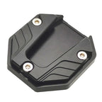 Kickstand Extender Foot Stand Pad for Motorcycle Bikes - Black