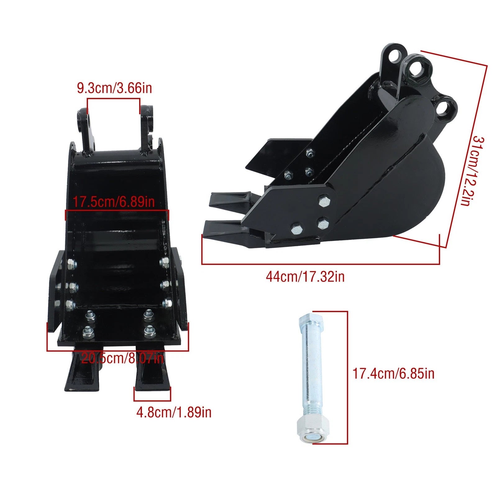 200mm Narrow Bucket Attachment for Mini Excavators (YYYY–YYYY)