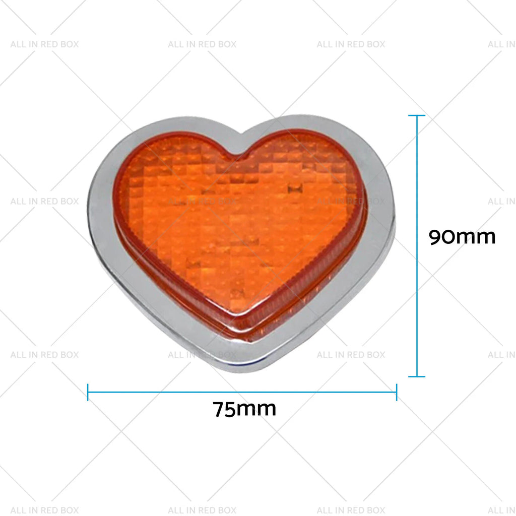 Heart LED Side Marker Indicators for 12V Cars (2012–2023)