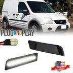 2X Smoke White LED Front Bumper Side Marker Light for Ford Transit Connect (2010–2013)