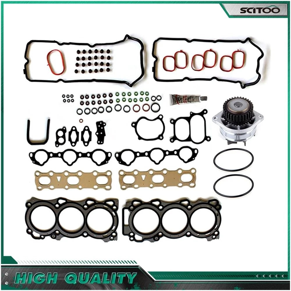 Head Gasket Set & Water Pump for Nissan Pathfinder (2005–2009) 4.0L V6 DOHC VQ40DE