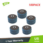 100-Pack 4.5''x7/8'' Zirconia Flap Disc Sanding Grinding 80 Grit T29