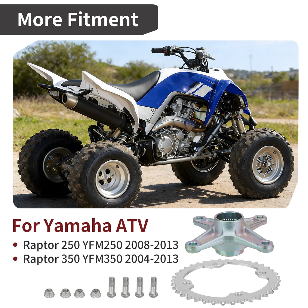 Rear Axle Sprocket & Hub Kit for Yamaha Raptor YFM250 (2008–2013), YFM350 (2004–2013)
