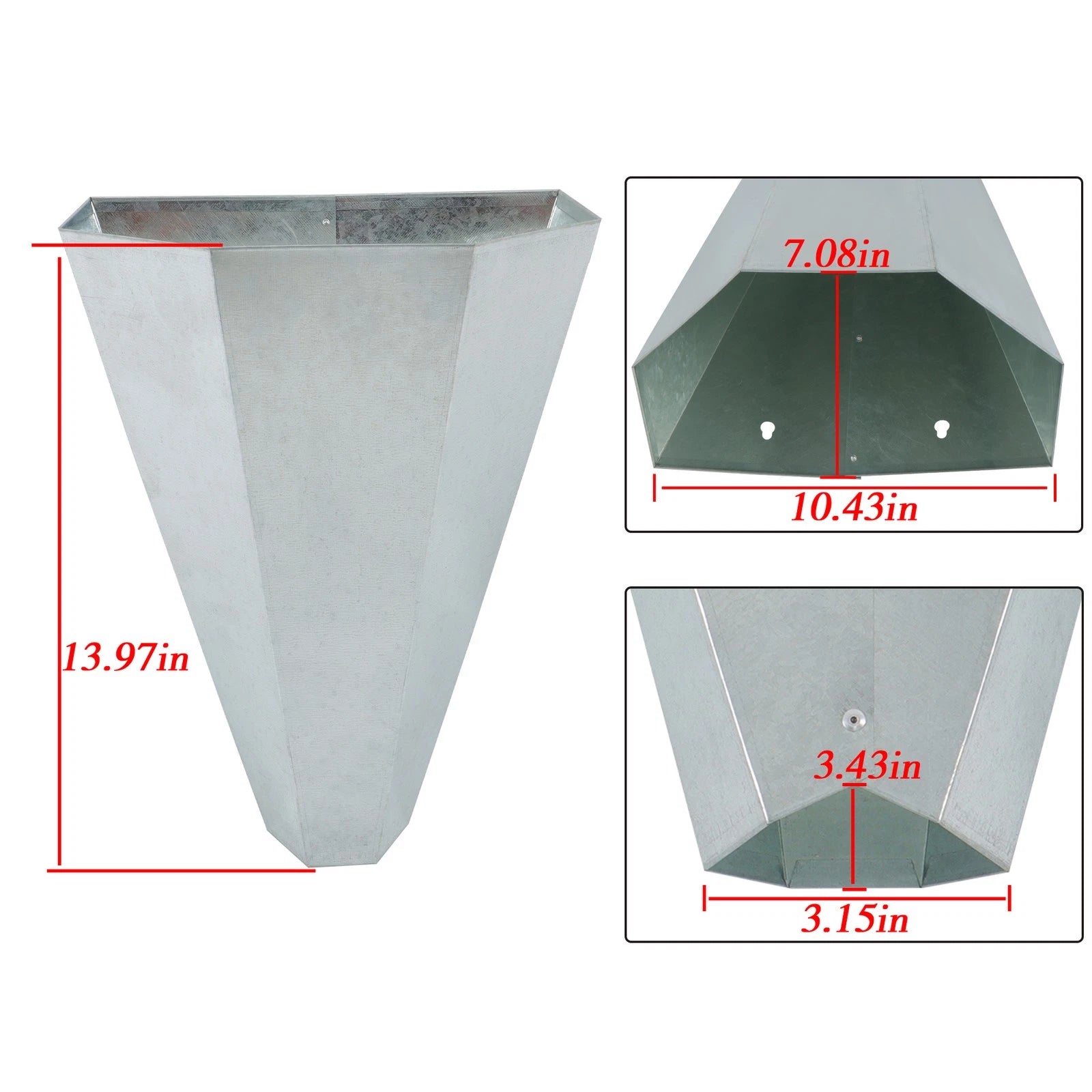 Medium Size Chicken Cone for Poultry Restraining (Galvanized Steel)
