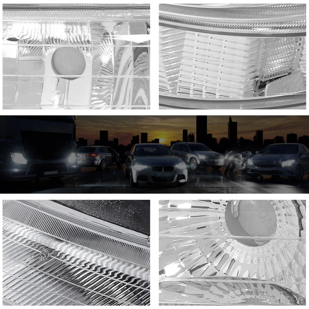 Bumper Headlight Lamp Clear Side Chrome for Chevy Silverado/Suburban (1999–2006)