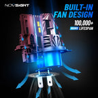 H4 9003 6500K 130W 30000LM LED Headlight Bulbs Kit for Car